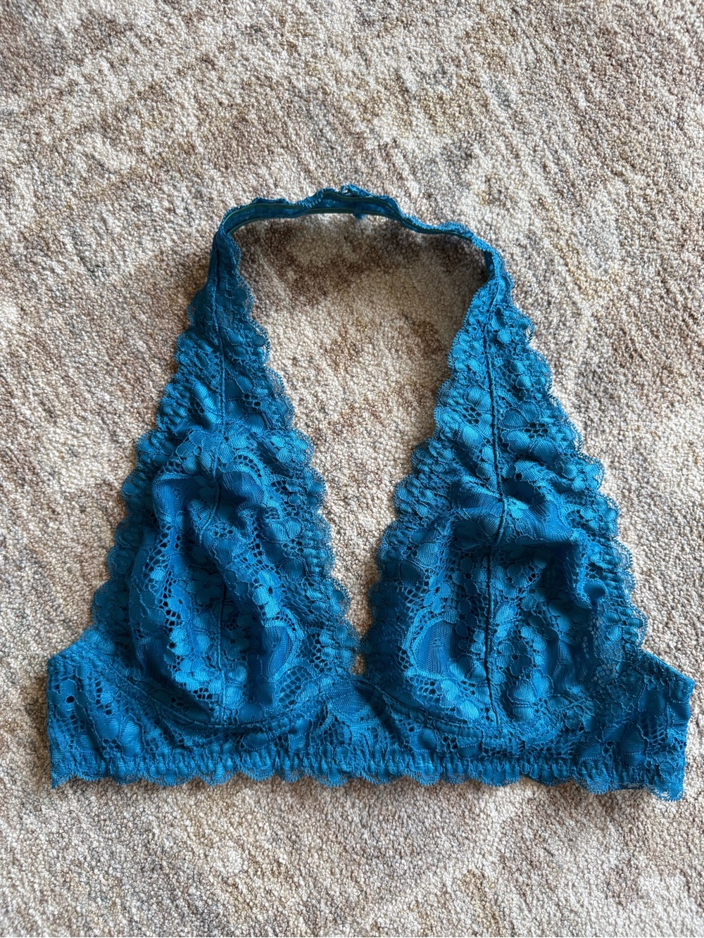 Intimately by Free People Last Dance Halter Bralette- Teal